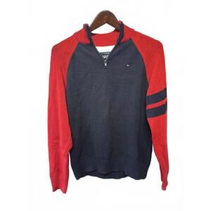 Tommy Hilfiger Youth boys Size 16 18 Half-Zip Sweater knit Large kids shirt